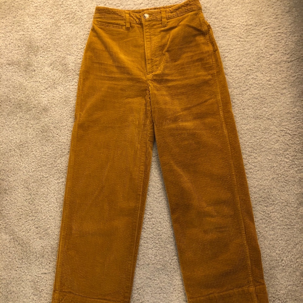 MADEWELL - Slim Emmett Wide Leg Corduroy Crop Pant